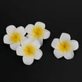 thumbnail image 3 of 300Pcs White Foam Hawaiian Frangipani Artificial Plumeria Flower Petals Cap Hair Hat Wreath DIY Wedding Decoration 5cm, 3 of 5