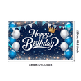 thumbnail image 3 of Decorative Design Happy Birthday Banner Colorful Theme Party Backdrop Celebration Banner for Birthday Party Indoor Decoration Photo Shoot, 3 of 8