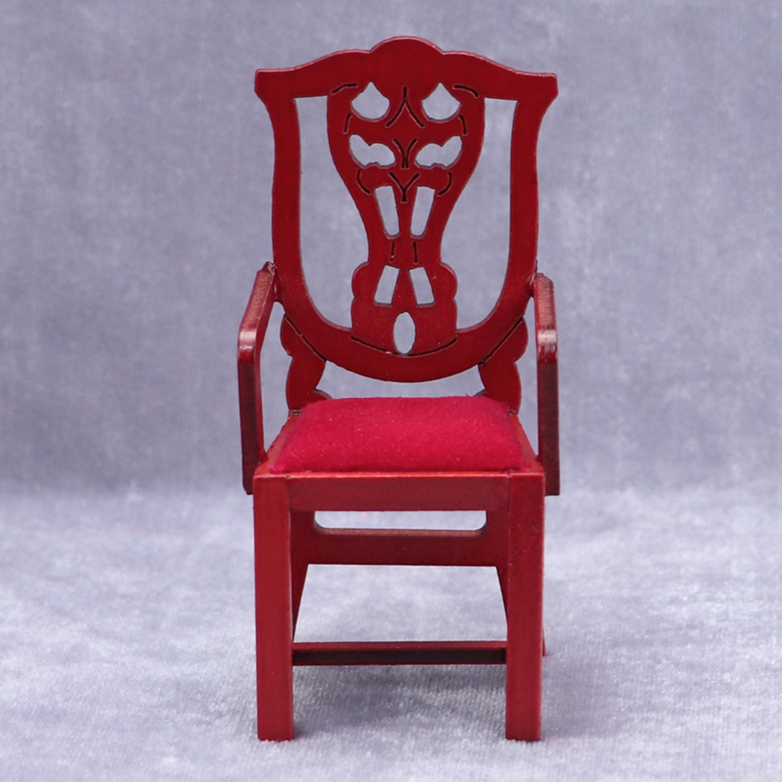 Hesroicy Miniature Chair Fine Craftsmanship Imagination Cultivation Red