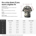 thumbnail image 5 of Xecao Abstract Cat Faces Pattern Pattern Men's Short-Sleeve Cuban Collar Button-Down Shirt with Chest Pocket Lightweight Tropical Vacation Shirt-Small, 5 of 5