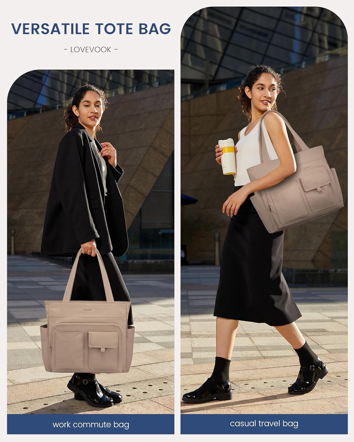 LOVEVOOK Tote Bag For Women,Laptop Work Totes Bags For Women With Multiple Pockets,Teacher Nurse Work Travel Tote Bag
