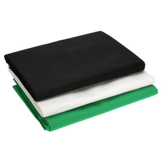 Studio 1.6 x / 5 x 10FT Photography Studio Non-woven Backdrop / Background Screen 3 Colors for Option Black White Green
