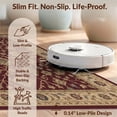 thumbnail image 6 of Design&I 5'x7' Washable Area Rug Ivory Rich Burgundy with Ornate Floral Motifs Traditional Design for Small Living Room, Bedroom, Sleek Flatweave Pet Friendly & Non-Slip, 6 of 7