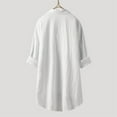 thumbnail image 7 of Pxiakgy Linen Button Down Shirt for Women Women's Casual Linen Blouses Tops Long Sleeve Down Shirts Casual Long Sleeve Cotton Blouse Loose Fit Collared Work Gauze Tops White S, 7 of 7