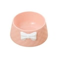 thumbnail image 2 of Cat Bowl with Bow Tie for Food and Water,250ml Non-Slip Cat Dish Prevents Whisker, Cute Pet Food Bowl for Cats and Small Dogs （Pink）, 2 of 6