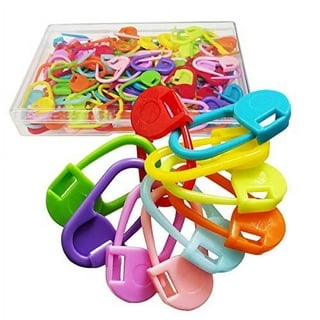 50 Pieces Colorful Knitting Markers Crochet Clips Crochet Pins Bulk Stitch  Markers Locking Stitch Knitting Place Markers DIY Craft Plastic Safety Pins