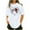 White-shirts, variant on Plus Size Short Sleeve Tees for Women Fashion Skull Print Round Neck Tunic Tops Summer Casual Gothic Graphic Blouse