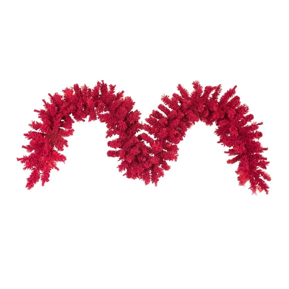 Vickerman 9' x 14" Flocked Red Fir Artificial Christmas, Unlit