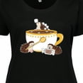 thumbnail image 4 of Inktastic Cute Hot Chocolate Hedgehogs Women's Plus Size T-Shirt, 4 of 5