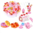 thumbnail image 4 of 99 PCS Pretend Role Play Kitchen Toy Happy Birthday Cake Food Cutting Set Kids, 4 of 9