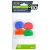 Hy-Ko Multi-Colored Plastic Key Caps, 4 Pieces, Vinyl, Stretchy, Assorted Colors