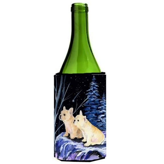 Starry Night French Bulldog Wine bottle sleeve Hugger