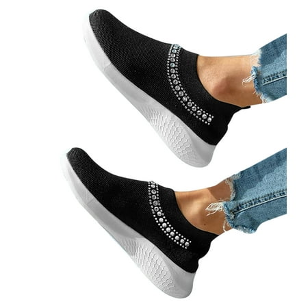 

Cathalem Womens Casual Shoes Size 6 Women‘s Mesh Breathable Ladies Fashion Comfortable Solid Color Natural Sandals for Women Black 9
