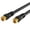 Black, variant on Coaxial Cable 3-Pack of RG6 Coax Dual Shielded with Weatherproof F Type Connector Indoor Outdoor for Satellite Dish Cable TV Antenna, 3ft, Black, Cables Direct Online