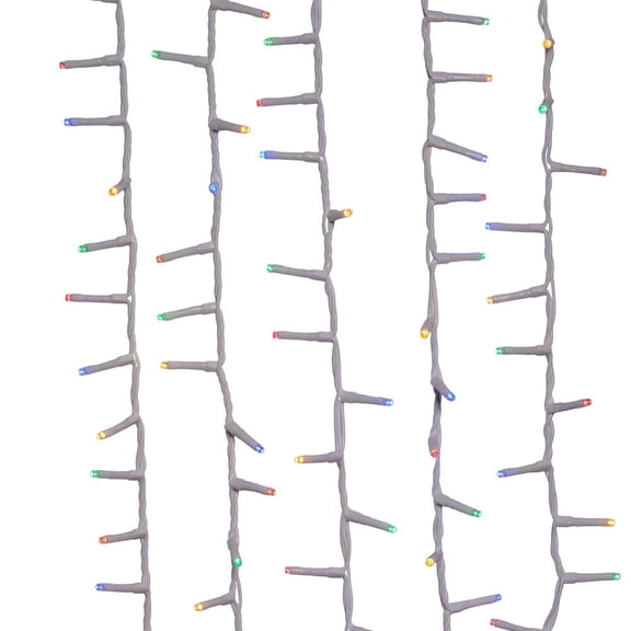 Kurt Adler 600-Light 49.2-Foot Multicolored LED White Wire Rice Light Set