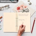 thumbnail image 4 of FORMRS 1-Subject Spiral Notebook 8" x 5" College Ruled 60 Refillable Sheet A5 Hard Cover, Pink Flower, 4 of 7