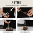 thumbnail image 4 of Push-On Coffee Filter Reusable Stainless Steel Coffee and Tea Pot Filter Portable Home Coffee Brewer Tea Maker Espresso Infuser (Medium), 4 of 7