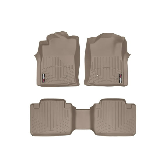 WeatherTech Custom Fit FloorLiners compatible with 2008-2011 Toyota Tacoma - 1st & 2nd Row, Tan