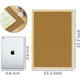 thumbnail image 2 of 17.7 X 13.3 Inch Cork Board Bulletin Board, Wall-Mounted Presentation, Message Notice Pin Board, Perfect for Office & Home Decor, School, Cubicle, 2 of 6