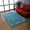 Turquoise White, variant on RUGSOTIC Carpets 4'x6' Rectangle Hand Tufted Shag Polyester Handmade Blue Solid Area Rugs for Living Room Bedroom K00111