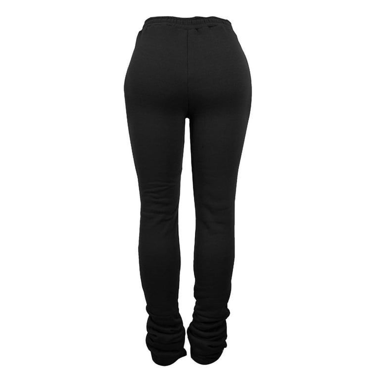Npasoilc Sweaterpants For Women Casual Stacked Leggings Pants
