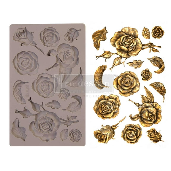 Prima Marketing Re-Design Mould 5"X8"X8mm-Fragrant Roses