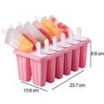 thumbnail image 3 of Moldes Para Paletas Bandeja de moldes de paletas de hielo de bricolaje para el hogar para hacer helados de silicona (rosa de 12 celdas) Sywqhk Libre de BPA, 3 of 7