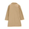 thumbnail image 4 of Girls Trench Coat Single Breasted Long Dress Coat Winter Windbreaker With Side Pockets, 4 of 6