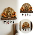 thumbnail image 1 of Wall Mounted Sacred Mary Key Holder Entryway Organizer With Hooks For Home Storage, 1 of 4
