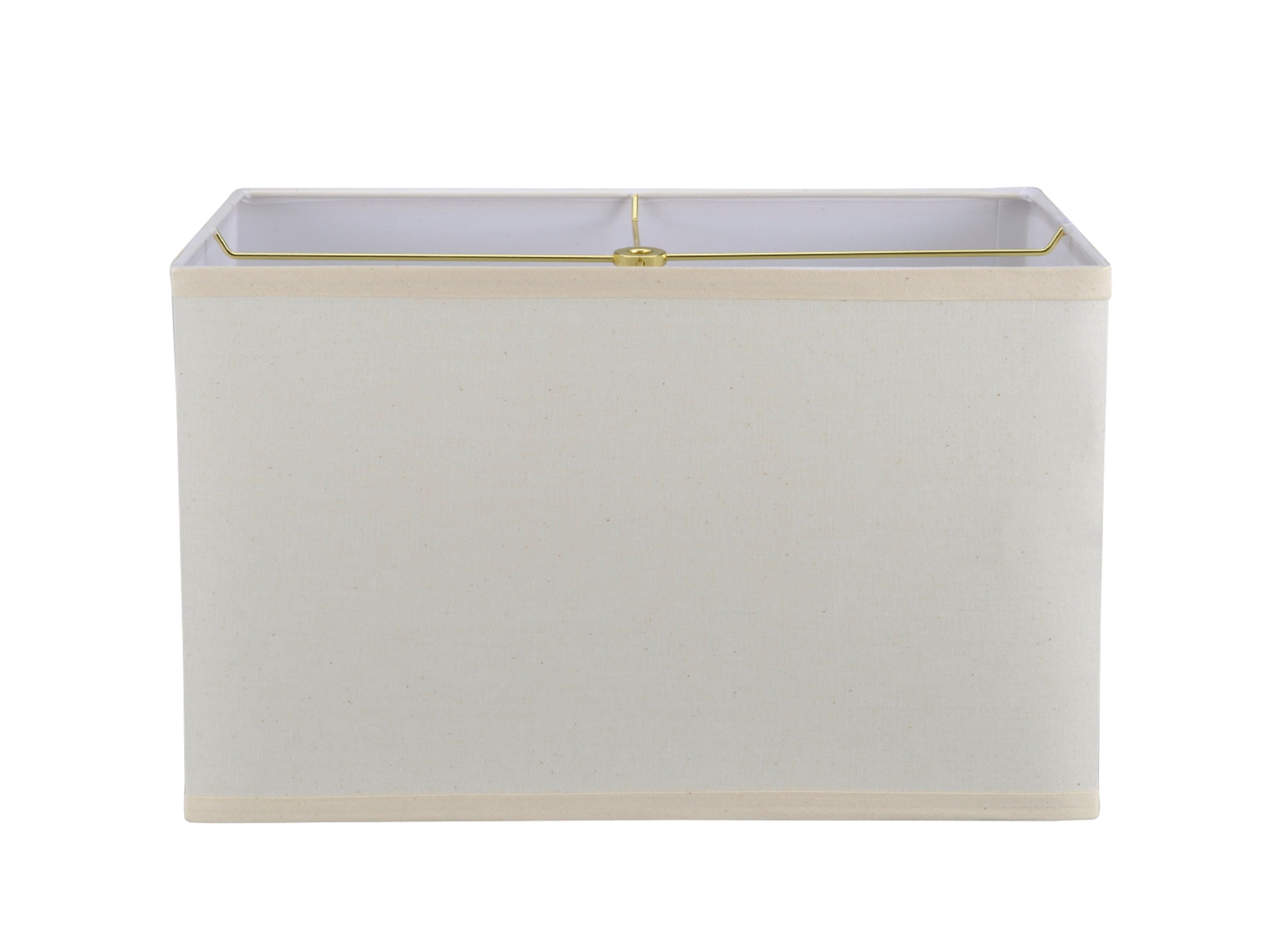 Aspen Creative 36002 Transitional Rectangle Hardback Shape Spider Construction Lamp Shade in Off-White, 8" + 16" wide (8" + 16") x (8" + 16") x 10"
