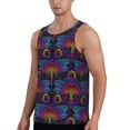 thumbnail image 2 of Gukieu Indian Mandalas Dragonfly Print Men's Quick Dry Fitness Vest, Round Neck Sleeveless Fitness Bodybuilding Top-Medium, 2 of 7