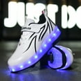 thumbnail image 5 of YUNICUS Kids Roller Skates USB Chargable LED Light Up Shoes 2 Wheel Skate Sneaker Best Gift for Boys Girls Birthday Thanksgiving Christmas Day, 5 of 7