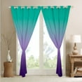 thumbnail image 4 of Erosebridal Purple and Teal Curtains for Bedroom,Rainbow Ombre Blackout Curtains Aesthetic Living Room Decor,Abstract Gradient Curtains & Drapes Colorful Window Curtain 2 Panels 52"Wx84"L, 4 of 6