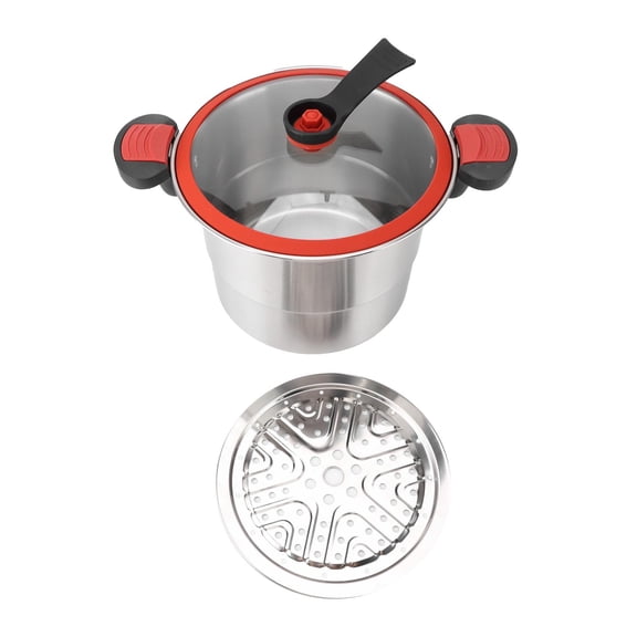 BOKYAN 7‑Liter 304 Stainless Steel Pressure Cooker – Explosion‑Proof, Double‑Ear Design, Fast‑Cooking, Food‑Grade, Reusable