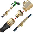 thumbnail image 4 of Conector sin fugas de latón con extremo de manguera de jardín, manguera de agua hembra de 3/4 pulgadas y, 4 of 4