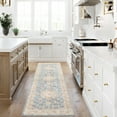 thumbnail image 2 of HOMERRY Runner Rug 2' x 6' Washable Floral Geometric Hallway Runner Carpet for Doorway Bedside, Blue, 2 of 6