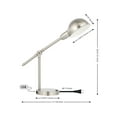 thumbnail image 4 of JONATHAN Y Curtis 20.25" Vintage Industrial Iron Adjustable Dome Shade LED Task Lamp with USB Charging Port, Nickel, JYL7123B, 4 of 6