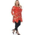 thumbnail image 3 of Plus Size Floral Chain Printed Tunic Top with Pockets, 3 of 6