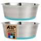 thumbnail image 1 of Cuencos para perros GORILLA GRIP de acero inoxidable 304 de grado alimenticio, 1,4 L, juego de 2, 1 of 9