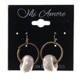 thumbnail image 2 of AB Finish Dangle-Earrings With Bead Accents Gold-Tone & White Colored #LQE3713, 2 of 2