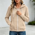 thumbnail image 7 of Tqcoqu Womens Zip Up Hoodies Long Sleeve Y2K Hooded Sweatshirt Women Fashion Zipper Fall Light Jackets with Pocket, 7 of 7