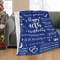 thumbnail image 5 of Kainsy 40th Birthday Gifts for Men Blankets, Happy 40th Birthday Blanket Throw, ’’ Blankets, Best Gifts for 40th Birthday Decorations, 40 Years Birthday Gift for Husband Friends, Navy(30"x40"), 5 of 7