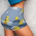 thumbnail image 4 of Picia ducklings swim on the sea waves Printed Workout Shorts for Women Seamless Scrunch Butt Lifting High Waisted Yoga Gym Booty Running Moisture-wicking Short Pants-Medium, 4 of 8