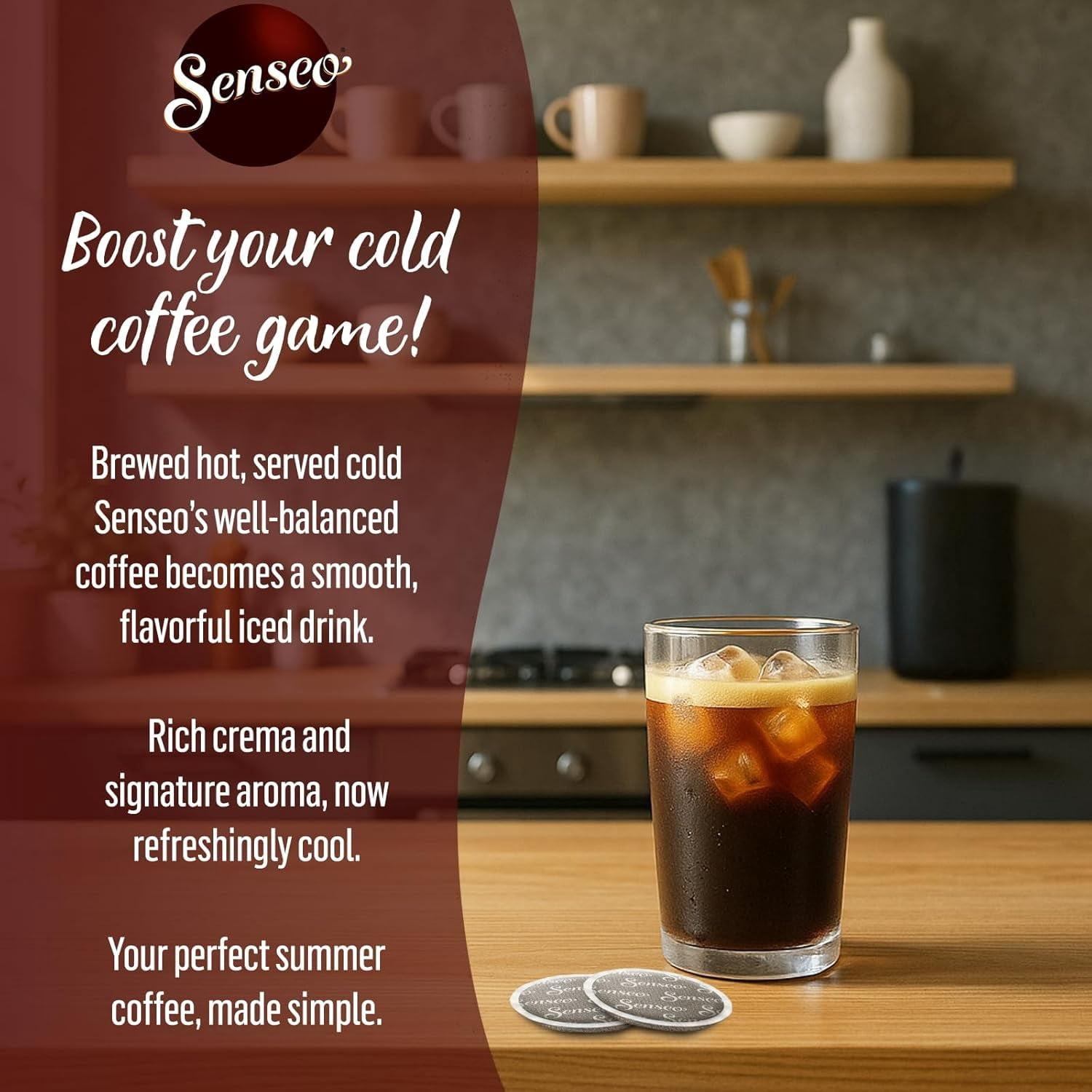 Senseo Classic Medium Roast Arabica Coffee Pads, Dark Roast Pods, 48 Count