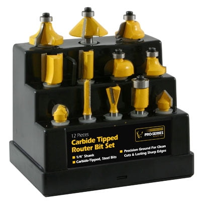 - 12 Piece Router Bit Set