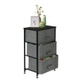 thumbnail image 2 of Dresser with 3 Fabric Drawers, SESSLIFE Storage Dresser for Bedroom Living Room Hallway, Steel Frame Night Stands with Wooden Tabletop, 3-Tier Dark Gray Nightstand Bedside Table End Table, X1295, 2 of 14