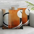 thumbnail image 3 of Creowell  Burnt Orange Throw Pillow Cover ,Geometric Black Gray Cushion Cover,Watercolor Ombre Oil Painting Pillow Cover,Contemporary Minimalist Artwork Decorative Square Pillow Case, 3 of 5
