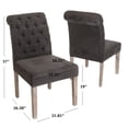 thumbnail image 2 of Lillard Dark Grey Dining Chairs (Set of 2), 2 of 4