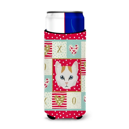 

Carolines Treasures CK5176MUK Turkish Van Cat Love Ultra Hugger for slim cans Slim Can multicolor