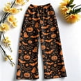 thumbnail image 4 of Trgacdwlo Halloween Womens Fleece Pajama Pants Fuzzy Baggy Sleepwear Lounge Pants Women Funny Pumpkin Ghost Winter Warm Pajama Bottoms Women, 4 of 5